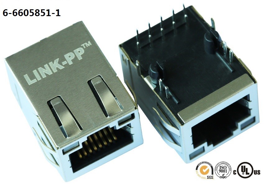 Voip Cable Modem Rj45 Złącze VoIP Ethernet POE RJ45 Magnetic Shielded z rezystorowymi diodami LED