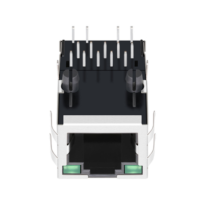 0875-1G1T-D8 Gniazdo magnetyczne RJ45 1000BASE-T 1X1 Tab Up G/G LED