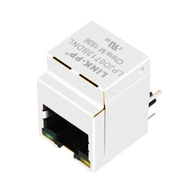 HFJV1-1G01-L12RL 1000 Base-T RJ45 Złącze pionowe Żółte/zielone diody LPJD0713BDNL