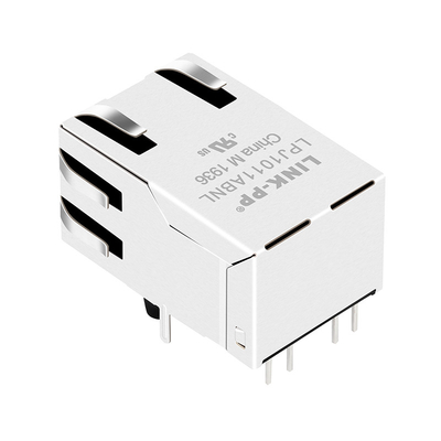 1x1 Przesłanie pulsowe RJ45 LED Connector AutoMDIX 100 Base TX