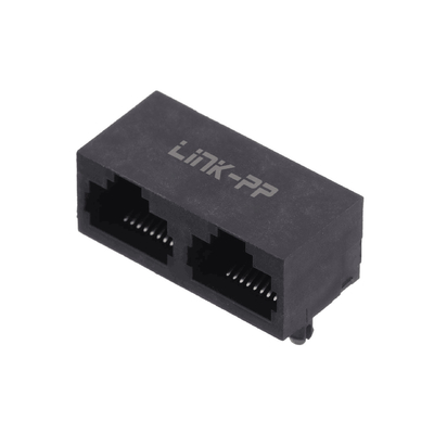 Dwuportowe, nieekranowane złącze 8p8c 1x2 RJ45 Jack E5J88-00AJG2-L