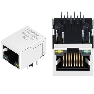 J00-0045NL 1x1 Magnetyczny RJ45 Jack 10/100Mbps Ethernet LPJ0011BBNL