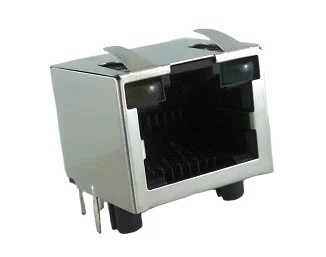 Tab Up 8P8C Modular Jack RJHSEL38H 1x1 Osłonięty LED-ami