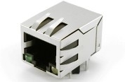JXD0-0025NL Prostowęgłowy złącze RJ45 z LED 1000 Base-T dla kategorii 5e