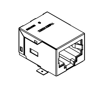 7498210002 100BASE-TX PoE+ RJ45 konektor z zintegrowaną magnetyką