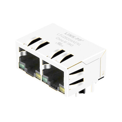 LPJ26204AENL Rj45 Dual Port Magjack, złącze 10 / 100BT Cross Pluse J8064D628ANL
