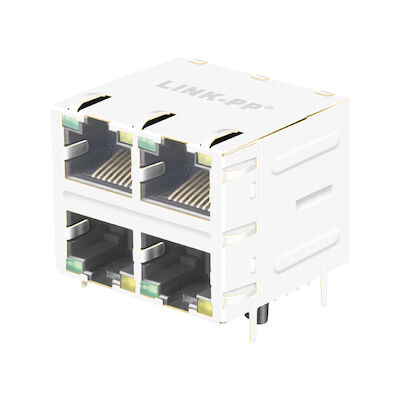 XRJD-S-22-8-8-4 Chiny Pojedynczy port 2x2 Port Side Entry Pcb Jack Produkuje LPJE107-0AHNL