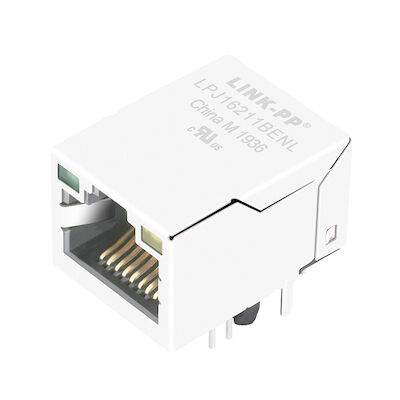 HR915340A Jednoportowe złącze kątowe 100 Base-T RJ45 LPJ16211BENL