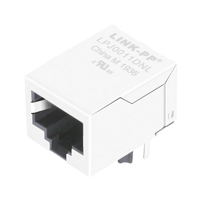 J00005NL Złącze pod kątem prawym RJ45 LPJ0011DNL Osłonięte bez diod LED