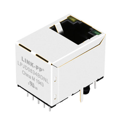 JD3-0002NL Top Entry 1000Base-T Złącze Rj45 Tarcza z diodą LED