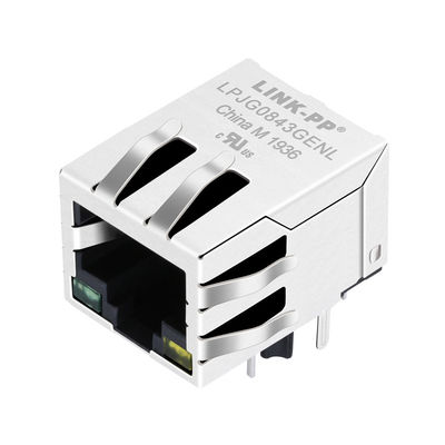 HFJ11-1G41E-L12RL 1x1 Gigabitowe złącze RJ45 z krótkim korpusem