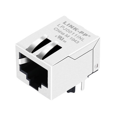 J0011D11NL Złącze żeńskie Rj45 100 Base-T 8p8c Tab Down Przemysłowe złącze Ethernet RJ45