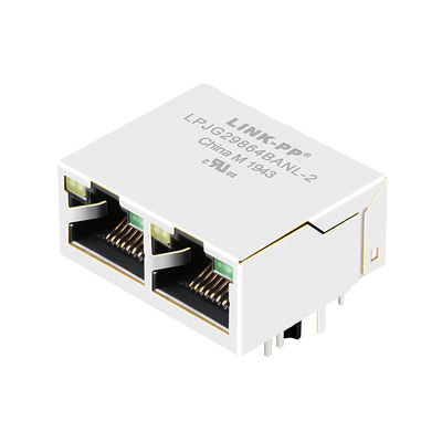 JXD1-2016NL 1000 Base-T Tab Up 1x2 Port Modułowe magnetyczne gniazdo sieciowe Rj45