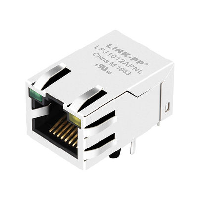 Montaż na płytce magnetycznej RJ45 Jack Kobieta w / LED J1012F21RNL, LPJ1012APNL