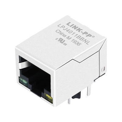 JXR0-0015NLT 10/100 Base-T Tab Down Zielona / żółta dioda LED 1x1 Port RJ45 Modułowe gniazdo