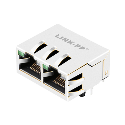 0826-1X2T-HS-F Magnetyczne gniazdo Ethernet 1000 Base-T Tab Up 1X2 Port