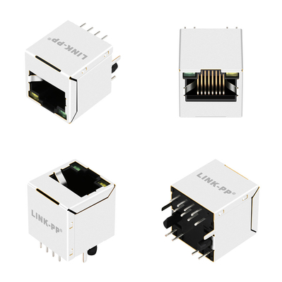 Port 10G Base-T 1X1 Pionowe gniazdo magnetyczne Rj45 V8BR-1AX1-JK
