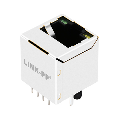 V8BR-1AX1-HT 1X1 Port Pionowe złącze Jack Rj45 2.5G Base-T z zieloną/żółtą diodą LED