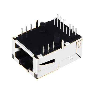 G10-1GHN-056 1 Port Tab Up 10G Base-T niskoprofilowe złącze Rj45 ekranowane palcem EMI