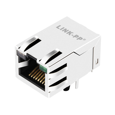 JXT7-1139NL 10G Base-T Tab Up 1 port Rj45 Jack Złącze kątowe ekranowane za pomocą diod YG / G