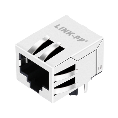 10/100 Base-T JV026I21NLT Tabulator w dół 1 port Rj45 Ethernet Jack ekranowany bez diody LED