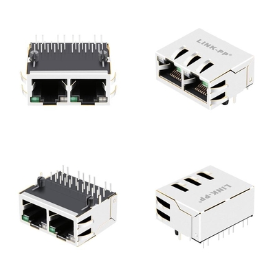 10G Base-T Tab Up 1x2 portowe złącze Ethernet Rj45 ekranowane za pomocą diod LED JTL-U1002NL