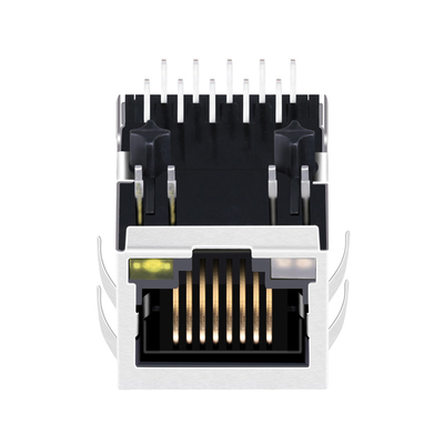 10G Base-T Tab Down 1 Port przez otwór Gniazdo magnetyczne RJ45 z diodami LED JTH-0024NL