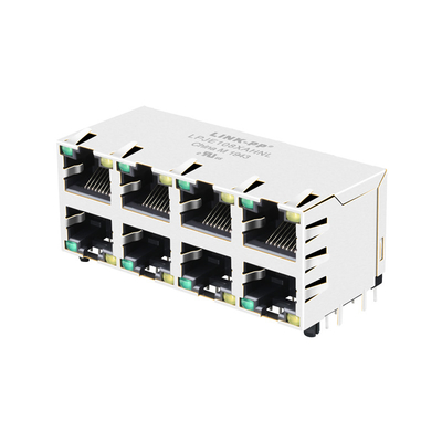 RJSAE-5384-04 Kompatybilny LPJE108XAHNL 2X4 Port RJ45 Jack bez zintegrowanej magnetyki