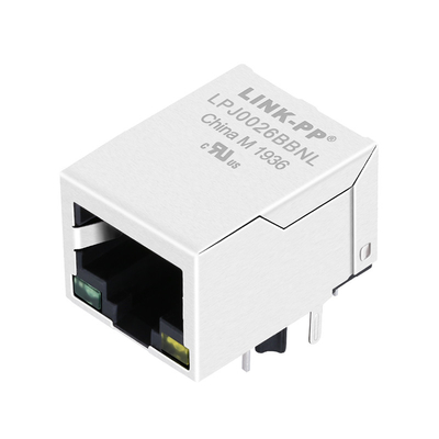 HFJ11-S026E-S1LS12 10/100 Base-T Zielona / żółta dioda 1x1 Port RJ45 Ethernet Magjack