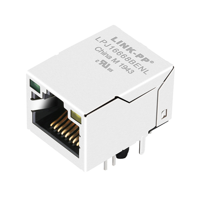 ARJM11D7-104-AB-EW2 Tab UP PoE+ RJ45 Złącze magnetyczne 10/100 Base-T Zielona / żółta dioda LED 1 port