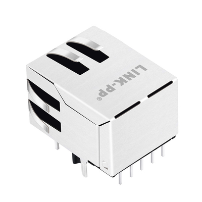 L836-121T-KD 2.5G Base-T Tab Down Low Profile Złącze żeńskie Rj45 Magjack z diodą Gy / G