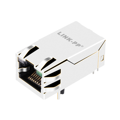 2250150-1 Złącze Magjack 2.5G Base-T 4PPoE Rj45 z rurą świetlną GO/G