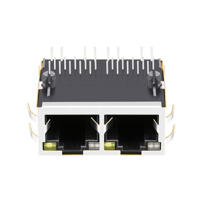 0826-1X2T-HT-F 4PPoE 60W 1x2 Port 2.5G Base-T RJ45 MagJack Tab Up Z diodą GO/Y