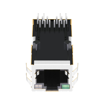 0826-1L1T-57-F 10/100BASE-T POE Pojedynczy port RJ45 MagJack Tab Up z diodą G/GY
