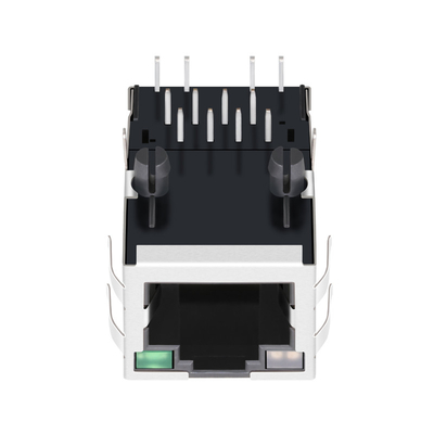 08B0-1K1T-06-F 10/100BASE-T Magnetyczne gniazdo Rj45 1X1 Port Tab w górę YG/G Led
