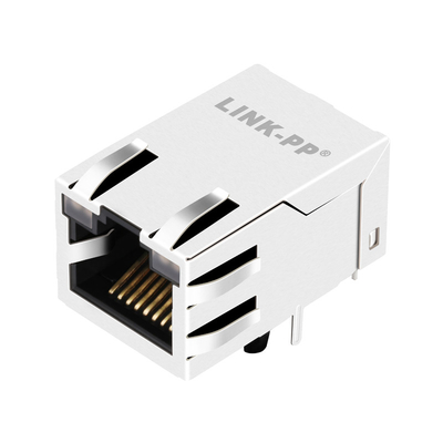 08B0-1B1T-06-F 100 BASE-T Magnetyczne gniazdo RJ45 1X1 Port Tab Up Diody GO/GO