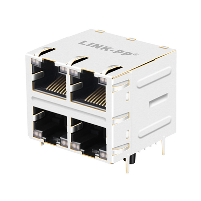JT5-2210NL 10G Base-T 2x2 porty Rj45 Złącza 12 PIN THT Z PRZEWODAMI ŚWIATŁA