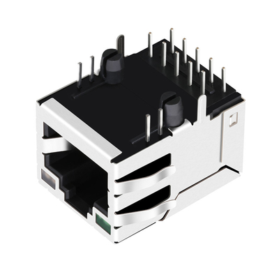 J0G-0210NL 1X1 Port 1000BASE-T BOCZNE WEJŚCIE RJ45 Magjack Tab Up 12PIN G/OG led