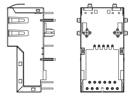 J1V-U7000NL 10GBASE-T 1X1 Port Pionowe złącze RJ45 4PAIR POE 60W GÓRNE WEJŚCIE