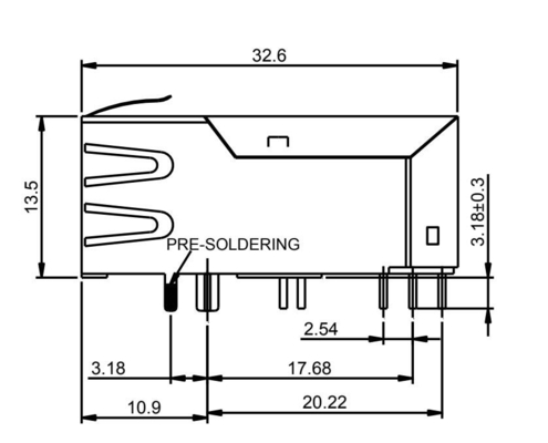 56F-1803DGDZ2NL 1A Pojedynczy port 2.5G BASE-T POE + RJ45 Złącze magnetyczne