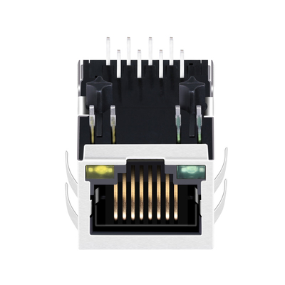 ARJM11A1-009-AB-EW2 100 BASE-T 8P8C Jednoportowe złącze magnetyczne RJ45 Wypustka w dół
