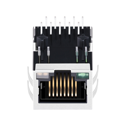 ARJM11B1-805-KB-CW2 Pojedynczy port Tab Down 2.5G Base-T RJ45 MagJack G/O&Y Led